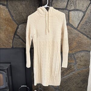 Athleta Cream Knit Sweater dress